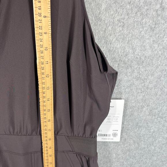 Athleta Brooklyn Jumpsuit Womens 16 Athleisure Lightweight Shale Pockets NWT - Picture 10 of 12